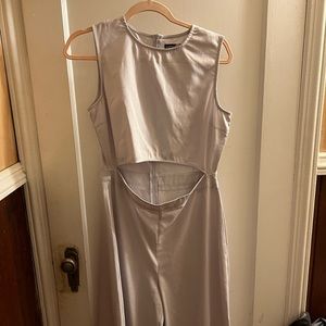 Women's Light Purple/ Lavender/ Periwinkle Jumpsuit with Cut-out Size 10